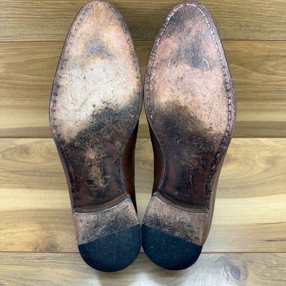 PAUL EVANS Stewart Penny Loafers Mens 9 Brown Leather Business Casual Old Money main image 4